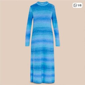 Vince | Space-Dye Crewneck Maxi Sweater Dress | Alpaca / Wool Blend | Medium